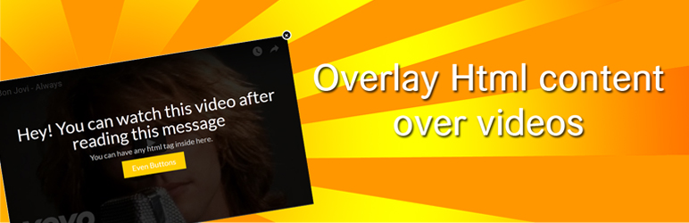 WordPress Video Overlay Ads Preview - Rating, Reviews, Demo & Download