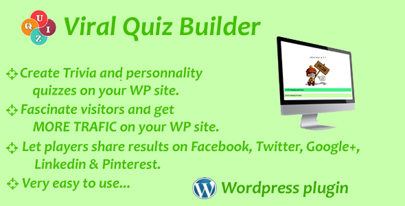 Wordpress Viral Quiz Builder Preview - Rating, Reviews, Demo & Download