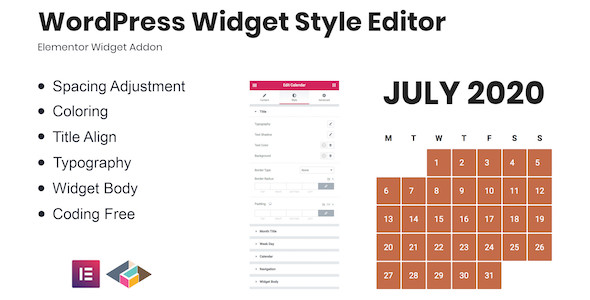 WordPress Widget Style Editor Elementor Addon Preview - Rating, Reviews, Demo & Download