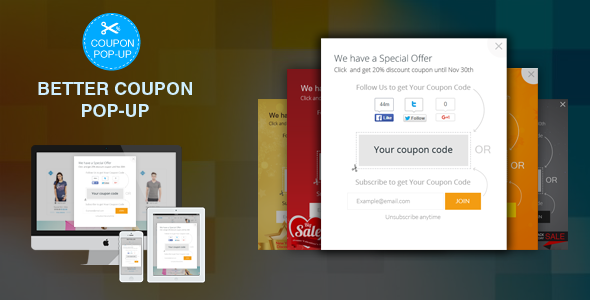 Wordpress & Woocommerce Better Discount, Vouchers, Coupon Pop-Up Plugin Preview - Rating, Reviews, Demo & Download