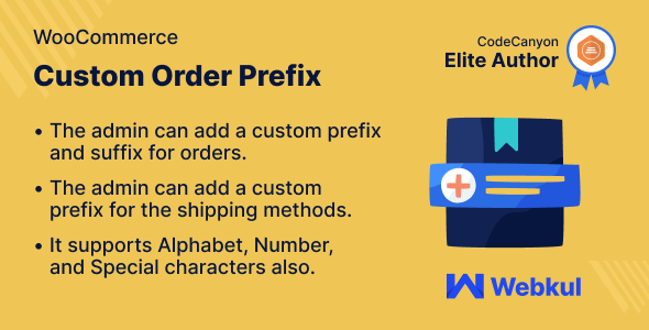 WordPress WooCommerce Custom Order Prefix Plugin Preview - Rating, Reviews, Demo & Download