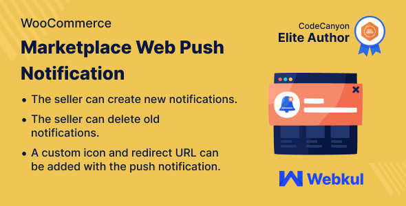 WordPress WooCommerce Marketplace Web Push Notification Plugin Preview - Rating, Reviews, Demo & Download