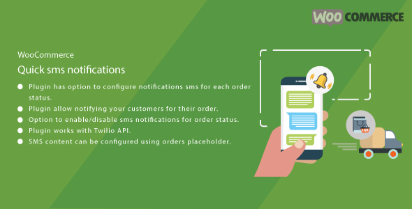 WordPress WooCommerce Quick SMS Notification Preview - Rating, Reviews, Demo & Download