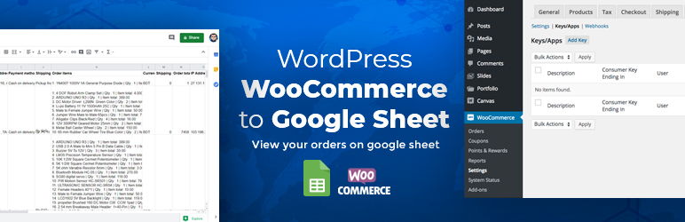 WordPress WooCommerce Sync For Google Sheet Preview - Rating, Reviews, Demo & Download