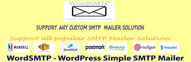 WordSMTP Simple SMTP Solution Preview Wordpress Plugin - Rating, Reviews, Demo & Download