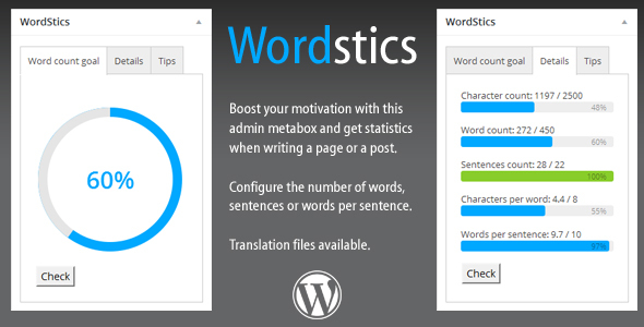 Wordstics Preview Wordpress Plugin - Rating, Reviews, Demo & Download