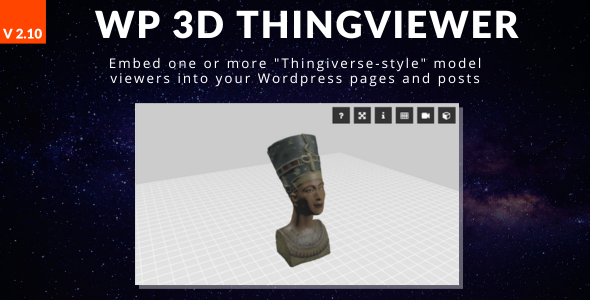 WP 3D Thingviewer Preview Wordpress Plugin - Rating, Reviews, Demo & Download
