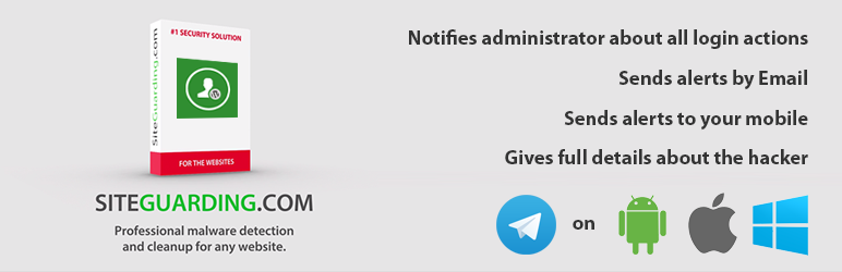 WP Admin Access Notification With Telegram SMS Preview Wordpress Plugin - Rating, Reviews, Demo & Download