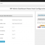 WP Admin Dashboard News Feed