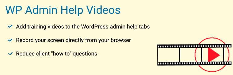 WP Admin Help Videos Preview Wordpress Plugin - Rating, Reviews, Demo & Download
