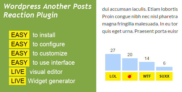 WP Another Posts Reaction Preview Wordpress Plugin - Rating, Reviews, Demo & Download