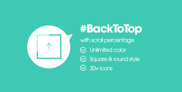 WP #BackToTop – Back To Top Button With Scroll Percentage Preview Wordpress Plugin - Rating, Reviews, Demo & Download