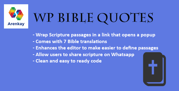 WP Bible Quotes Preview Wordpress Plugin - Rating, Reviews, Demo & Download