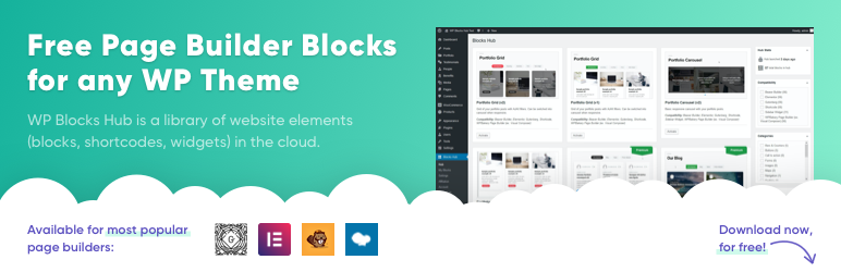 WP Blocks Hub Preview Wordpress Plugin - Rating, Reviews, Demo & Download