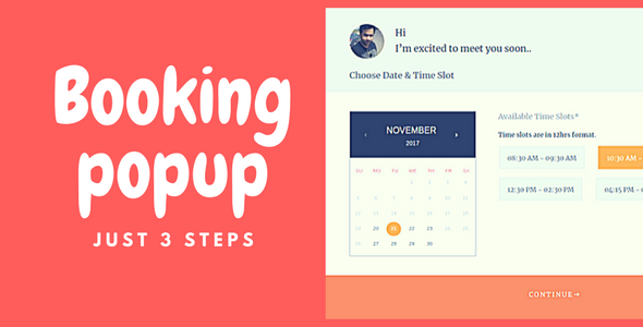 WP Booking Popup Preview Wordpress Plugin - Rating, Reviews, Demo & Download