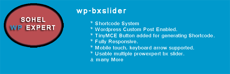 WP BxSlider Preview Wordpress Plugin - Rating, Reviews, Demo & Download