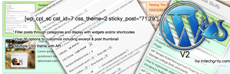 WP Category Post List Widget Preview Wordpress Plugin - Rating, Reviews, Demo & Download