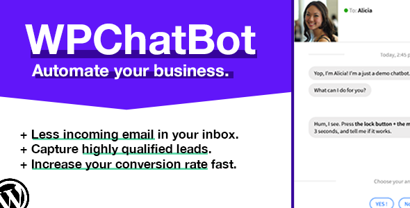 WP Chatbot – Wordpress Chatbot Builder Preview - Rating, Reviews, Demo & Download