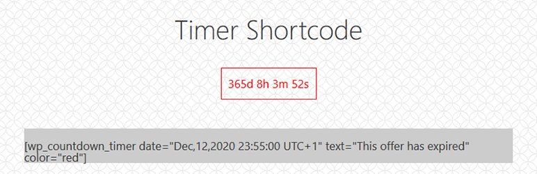 WP Count Down Timer Preview Wordpress Plugin - Rating, Reviews, Demo & Download