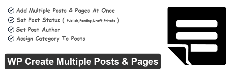 WP Create Multiple Posts & Pages Preview Wordpress Plugin - Rating, Reviews, Demo & Download