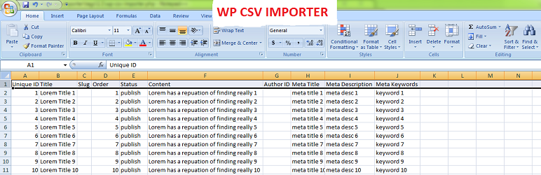 WP CSV Importer Preview Wordpress Plugin - Rating, Reviews, Demo & Download