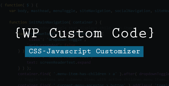 WP Custom Code – Another Script Customizer For Your Site Preview Wordpress Plugin - Rating, Reviews, Demo & Download