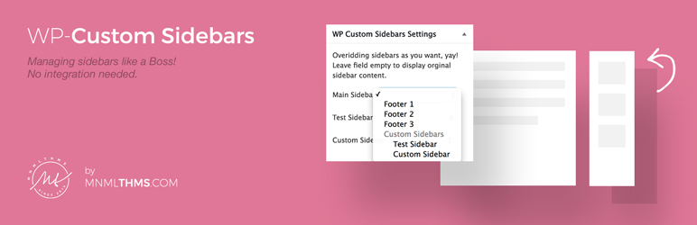 WP Custom Sidebars Preview Wordpress Plugin - Rating, Reviews, Demo & Download