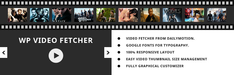 WP Dailymotion Video Fetcher Preview Wordpress Plugin - Rating, Reviews, Demo & Download