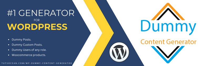 WP Dummy Content Generator Preview Wordpress Plugin - Rating, Reviews, Demo & Download