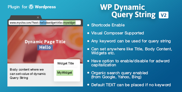 WP Dynamic Query String Preview Wordpress Plugin - Rating, Reviews, Demo & Download