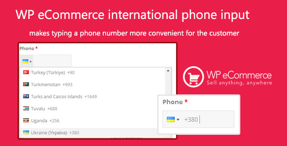 WP ECommerce International Phone Input Preview Wordpress Plugin - Rating, Reviews, Demo & Download