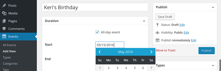 WP Event Calendar Preview Wordpress Plugin - Rating, Reviews, Demo & Download