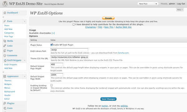 WP ExtJS Preview Wordpress Plugin - Rating, Reviews, Demo & Download