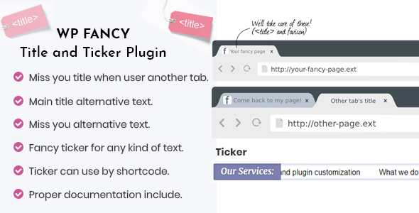 WP Fancy Title And Ticker WordPress Plugin Preview - Rating, Reviews, Demo & Download