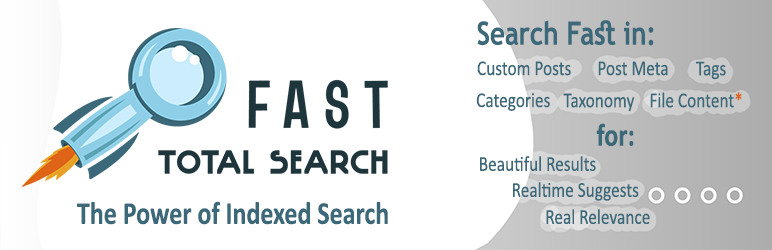 WP Fast Total Search – The Power Of Indexed Search Preview Wordpress Plugin - Rating, Reviews, Demo & Download