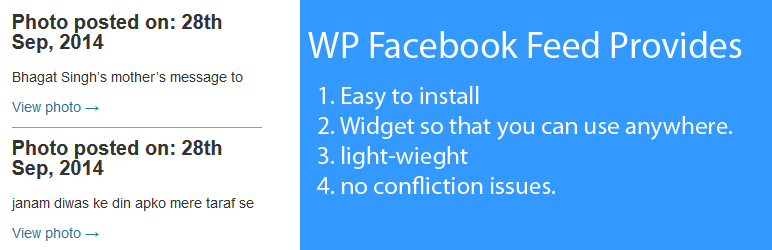 Wp-fb-feeds Preview Wordpress Plugin - Rating, Reviews, Demo & Download