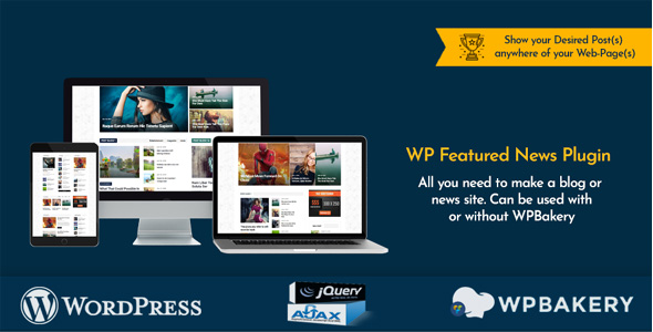 WP Featured News Pro | Custom Posts Listing Plugin Preview - Rating, Reviews, Demo & Download