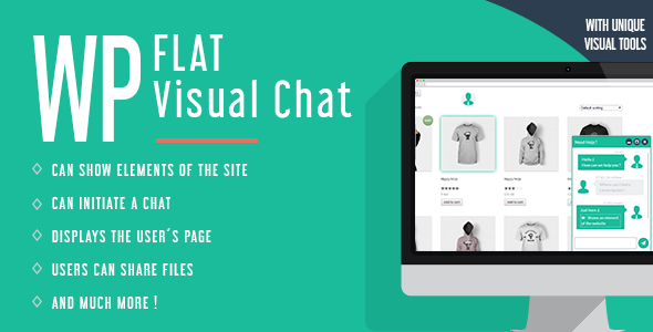 WP Flat Visual Chat – Live Chat & Remote View Plugin for Wordpress Preview - Rating, Reviews, Demo & Download