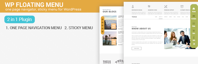 WP Floating Menu – One Page Navigator, Sticky Menu Plugin for Wordpress Preview - Rating, Reviews, Demo & Download