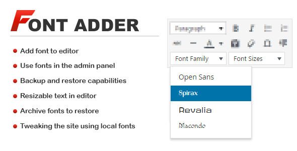 WP FONT ADDER Preview Wordpress Plugin - Rating, Reviews, Demo & Download