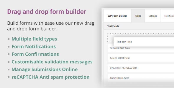 WP Form Builder – Drag & Drop Preview Wordpress Plugin - Rating, Reviews, Demo & Download