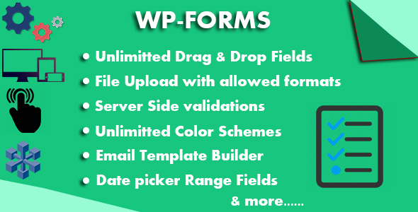 WP-Forms Custom Form Builder Preview Wordpress Plugin - Rating, Reviews, Demo & Download