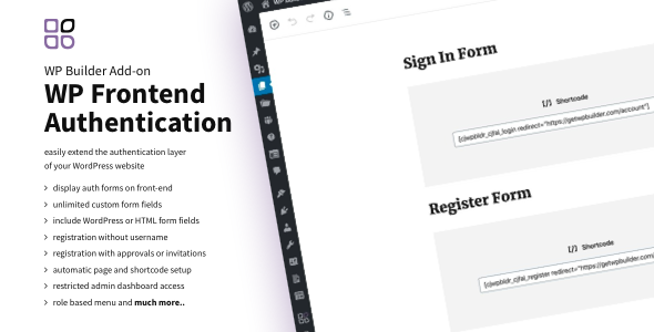 WP Frontend Auth Preview Wordpress Plugin - Rating, Reviews, Demo & Download