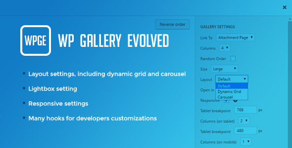 WP Gallery Evolved Preview Wordpress Plugin - Rating, Reviews, Demo & Download
