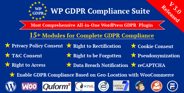 WP GDPR Compliance Suite WordPress Plugin Preview - Rating, Reviews, Demo & Download