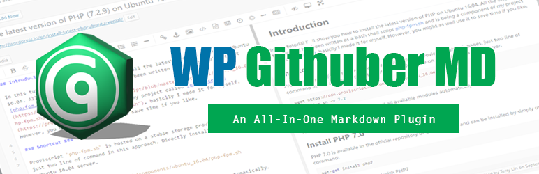 WP Githuber MD – WordPress Markdown Editor Preview - Rating, Reviews, Demo & Download