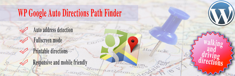 WP Google Auto Directions Path Finder Preview Wordpress Plugin - Rating, Reviews, Demo & Download