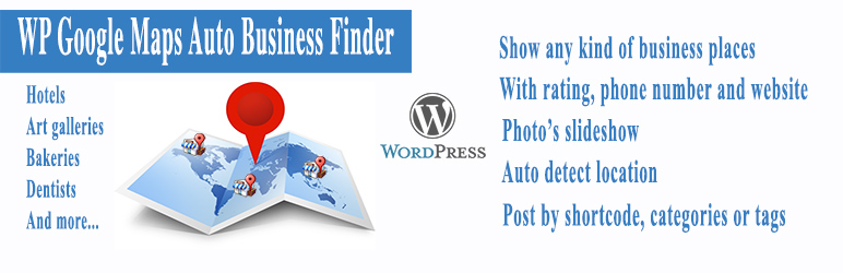 WP Google Maps Auto Business Place Finder Preview Wordpress Plugin - Rating, Reviews, Demo & Download