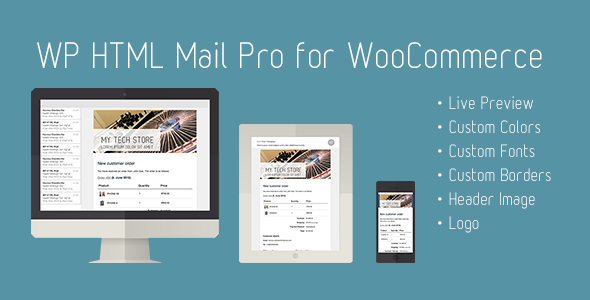 WP-HTML Mail – Customized Emails For WooCommerce Preview Wordpress Plugin - Rating, Reviews, Demo & Download