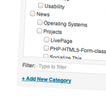 WP HTML5 Category Selector